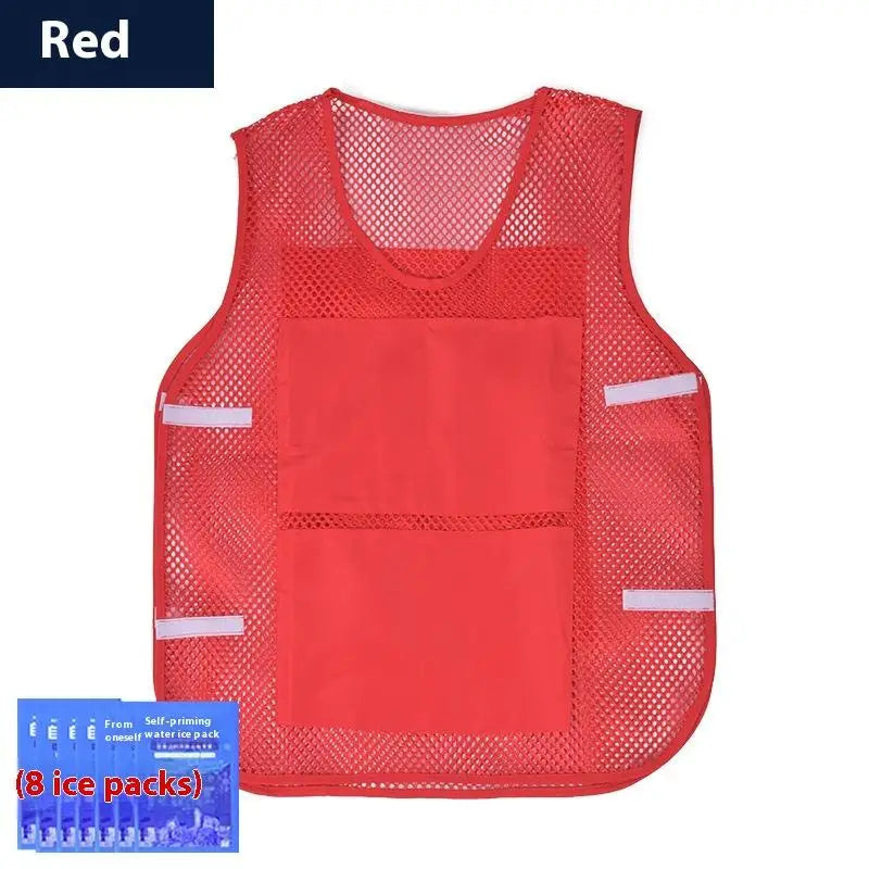 {MAX-66} 1 Pc Summer Cooling Vest Ice Bag Water Cooling Outdoor Workwear Heatstroke Pre Clothing Men Women Universal Normal Size