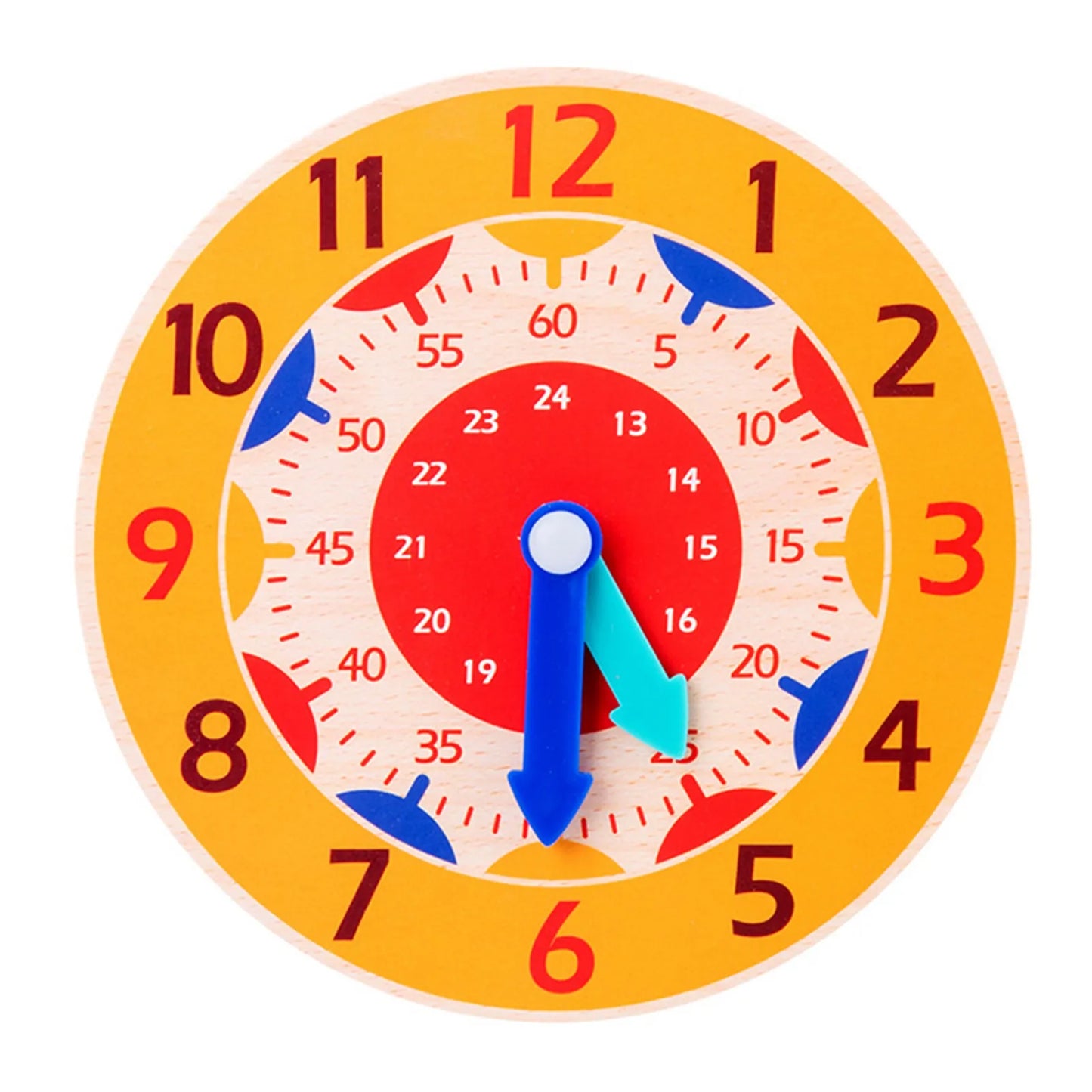 Cognitive Learning Clock  Wooden Cognitive Clock Improve Observation Teaching Clock Educational  for 4 to 6 Years Old Kids
