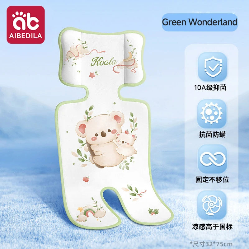 AIBEDILA Baby Stroller Cooling Pad Ice Silk Summer Seat Liner Mat Universal for Car Seat Stroller High Chair