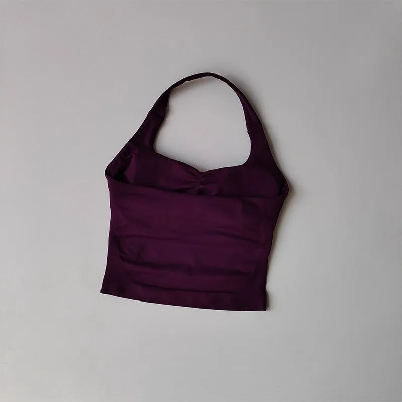 Halter Yoga Vest, Shockproof Running Sports, High-Strength Sports Underwear, Fitness, Pilates Suspender, Beautiful Back, Autumn