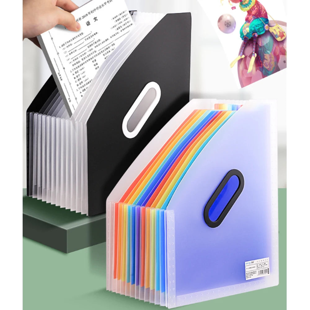 1pc Vertical Portable Folder, Expandable Organ Bag, Multi-layer Student Specific Paper Organizer, Office Files Available