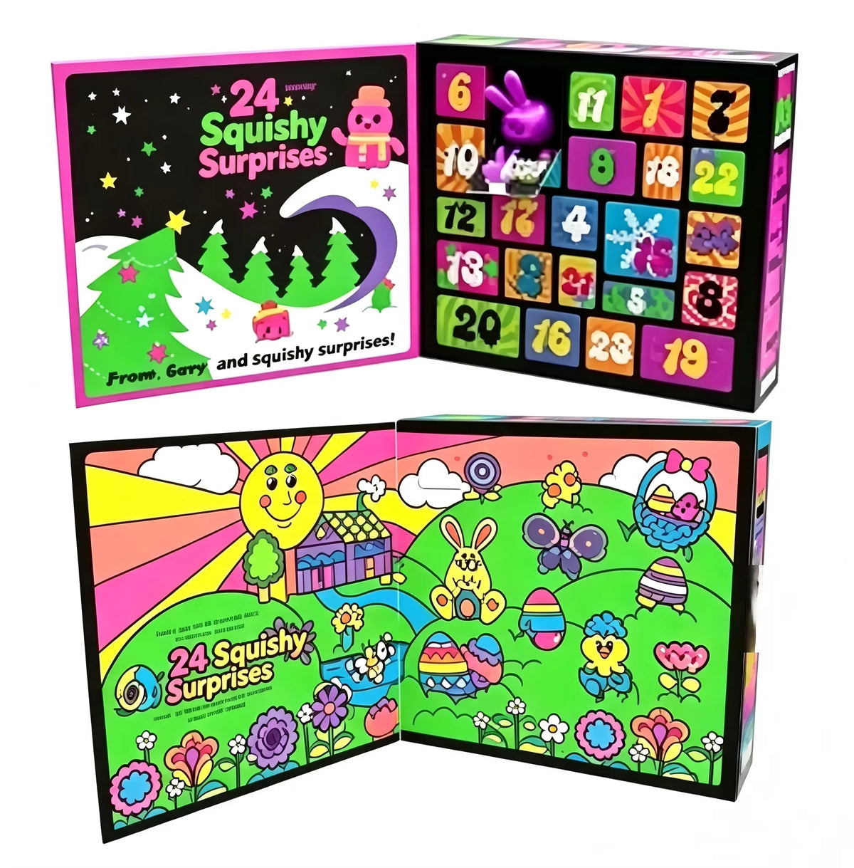 NeeDoh Squishy Fidget Advent Calendar – 24 Stress Relief Surprise Toys
