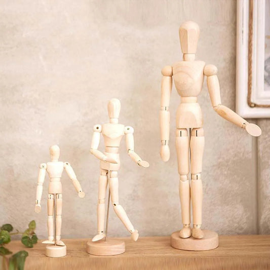 4.5 5.5 8 Inch Polished Male Mannequin Human Movable Limbs Art Models Wooden Toy Drawing Sketch Supplies Home Decor