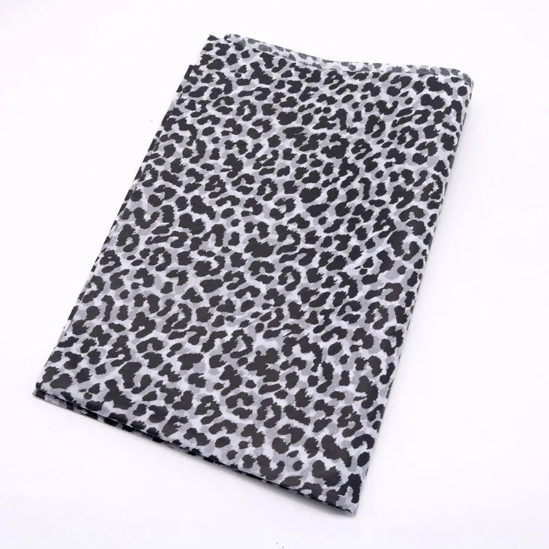 10pcs Gold Tissue Paper DIY Gift Wrapping Paper  Handmade Craft  Leopard Star Pattern  Floral Packaging Material Arts Supplies