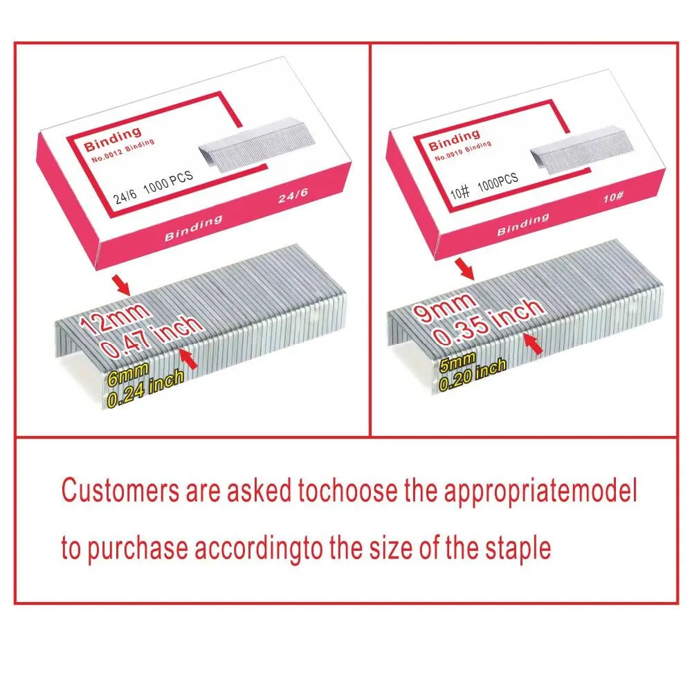 Staples Binding 24/6 12# 10# 12# 10# Office Stationery Study Supplies Stapler Folder Papeleria Micro Universal