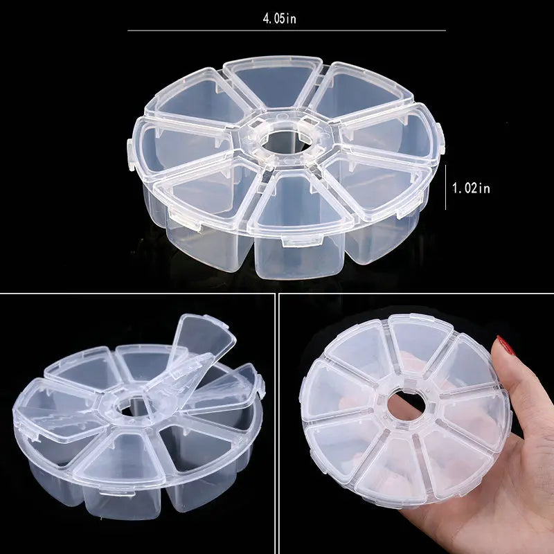 Transparent Plastic Storage Jewelry Box Compartment Adjustable Container For Beads Earring Box For Jewelry Rectangle Box Case