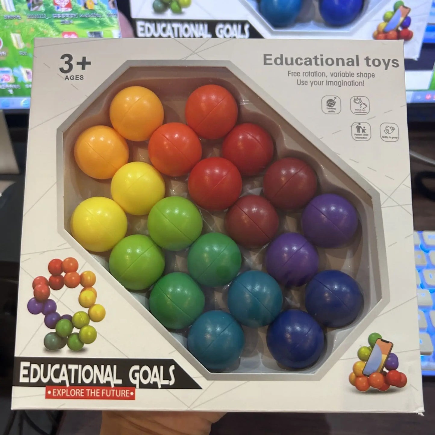 Sensory Fidget Toys - 3D Rotating Educational Balls For Stress & Anxietyelief, Creative Learning Activities