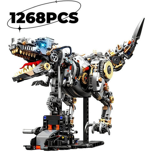Children's Building Block Model 1268Pcs Mechanical Tyrannosaurus Rex Dinosaur Toy Boy's Birthday Gift