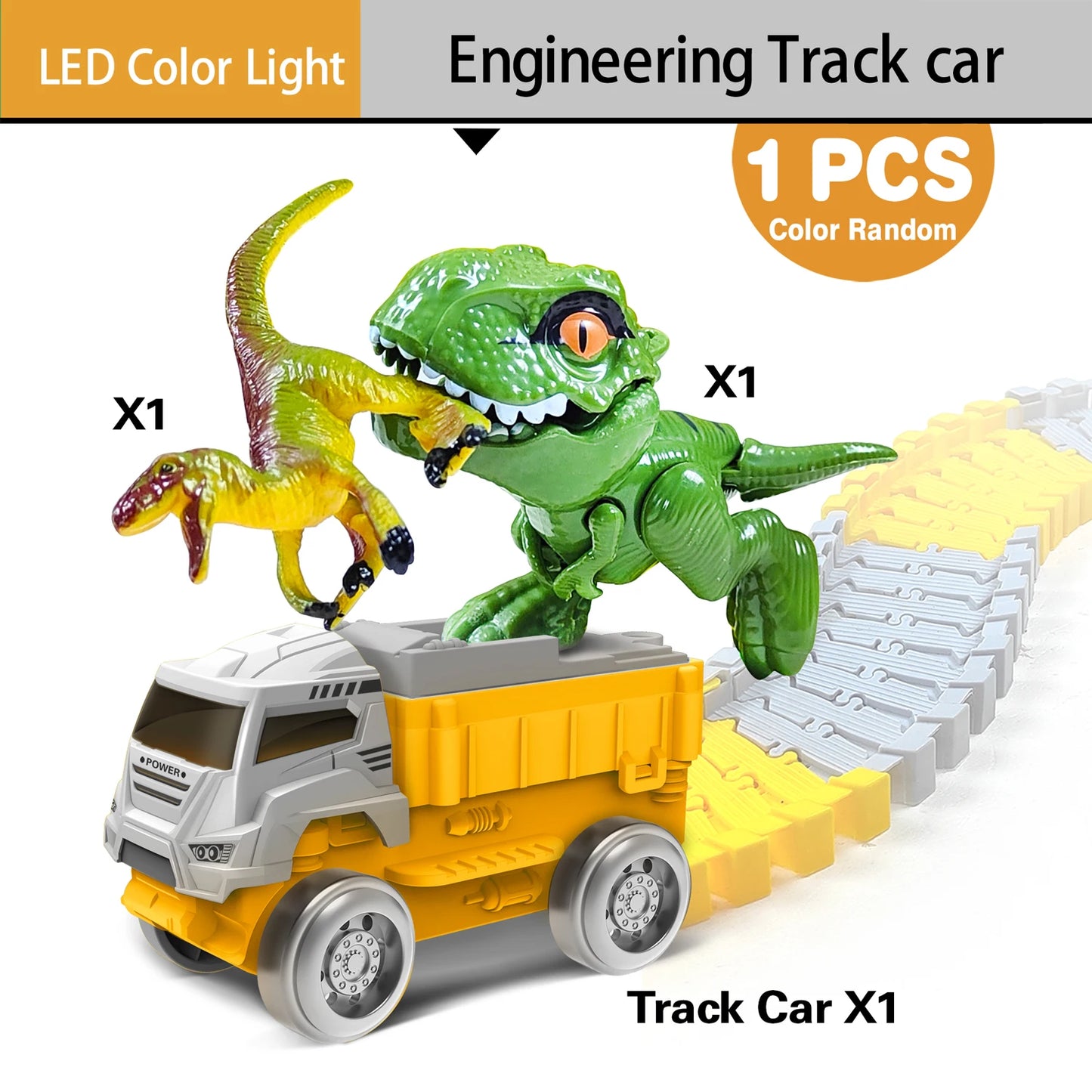 Electric dinosaur Track car Magic Climbing Railway Toy Car Flexible track Toy Cars Educational Toys For Boys Quality Toy For Kid