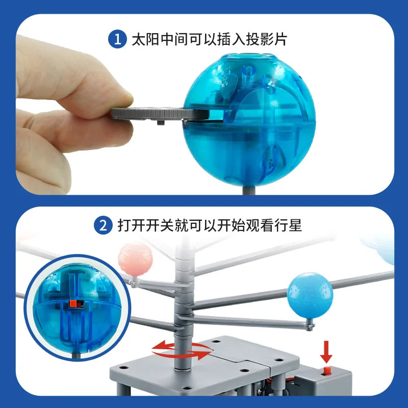 Solar System Model Eight Planets Electric Planetarium STEM Educational Toy Kids Students Science Learning Birthday Gift