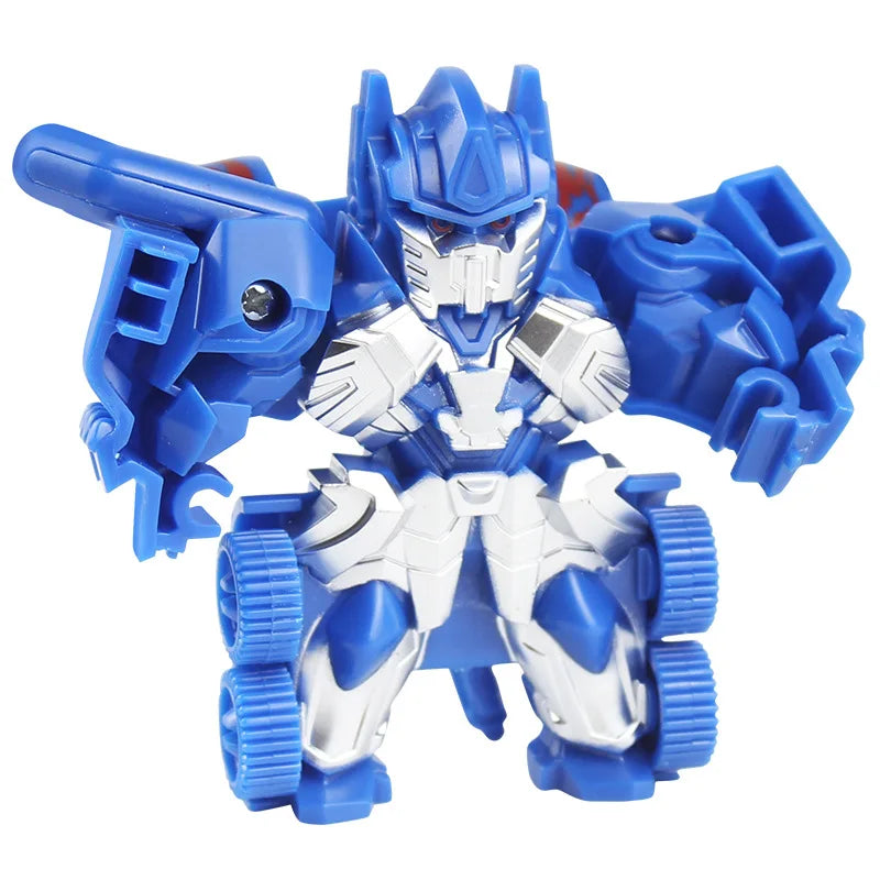 Mini Transformation Robot Puzzle Assembled Robot Racing Car People Plastic ABS Action Figures Model Kids Educational Toys Gift