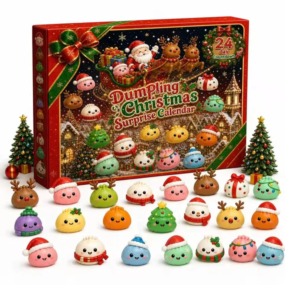 Christmas Dumpling Squishy Advent Calendar 2026 24 Days Countdown Slow Rebound Squeeze Fidget Toys Sensory Ornament Holiday Gift