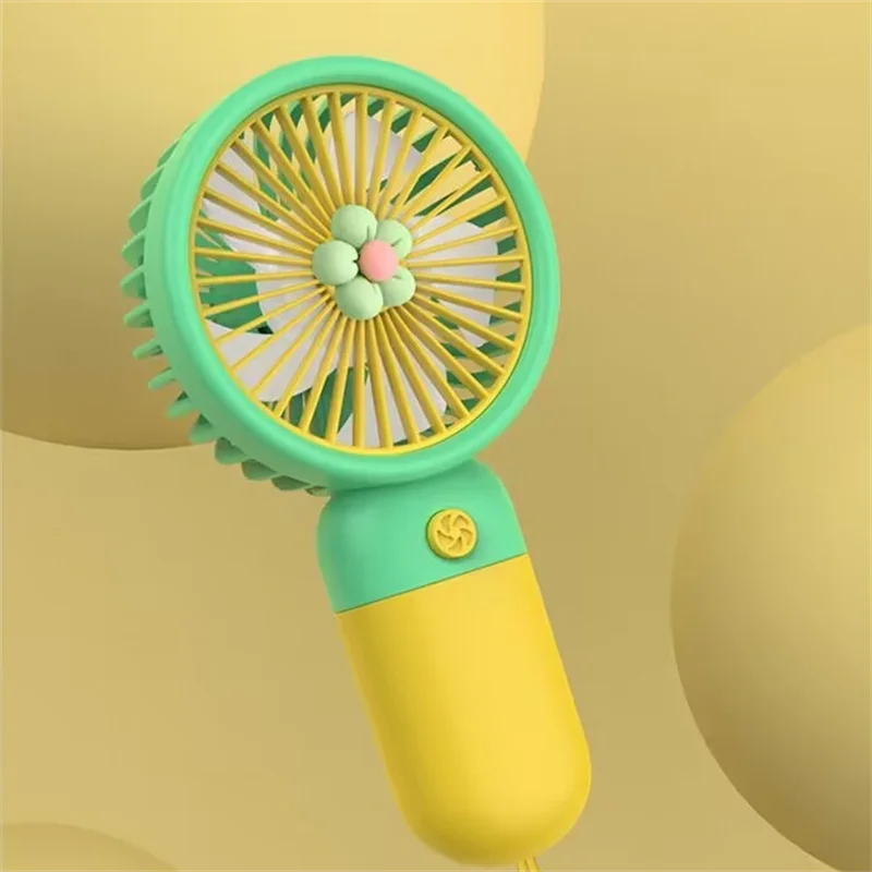 Small fan USB charging with lanyard, small cooling fan desktop cooling fan, summer outdoor personal