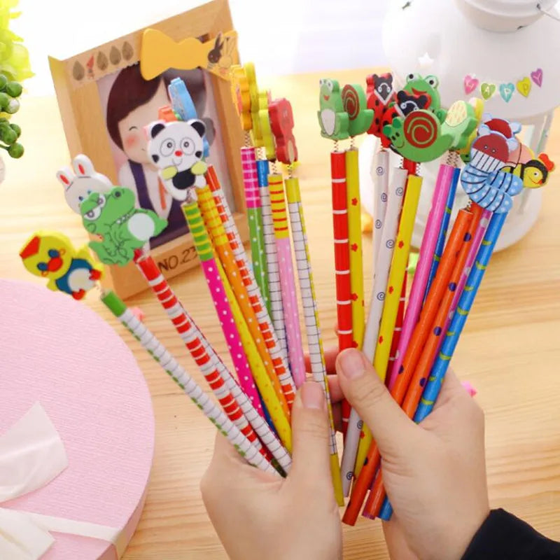 20pcs  Animal Spring Pencil Students Writing Pencils Children Toys Stationery Gifts Party Gift  Birthday Wedding Festival
