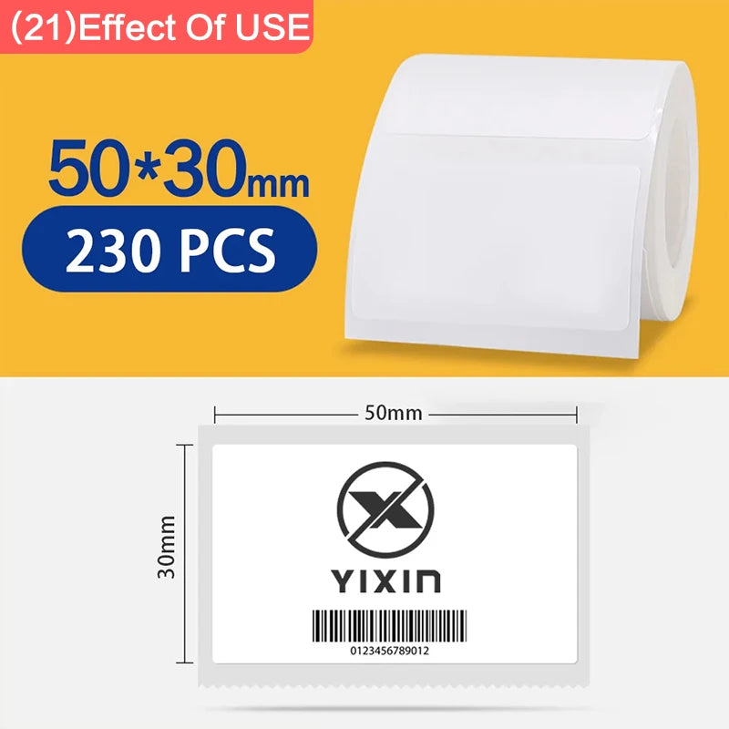 Niimbot 1Roll B1 White Sticker Waterproof Paper Adhesive Label White Anti-Oil For B1 B21 Mini Portable Thermal Printer Tape