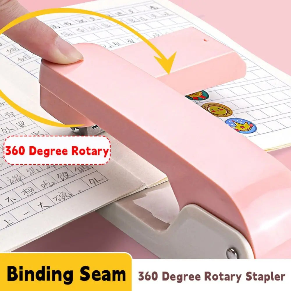 Multifunctional Metal Stapler Use 24/6 26/6 Staples 360 Degree Rotary Heavy Duty Stapler Effortless Long Stapler School Office