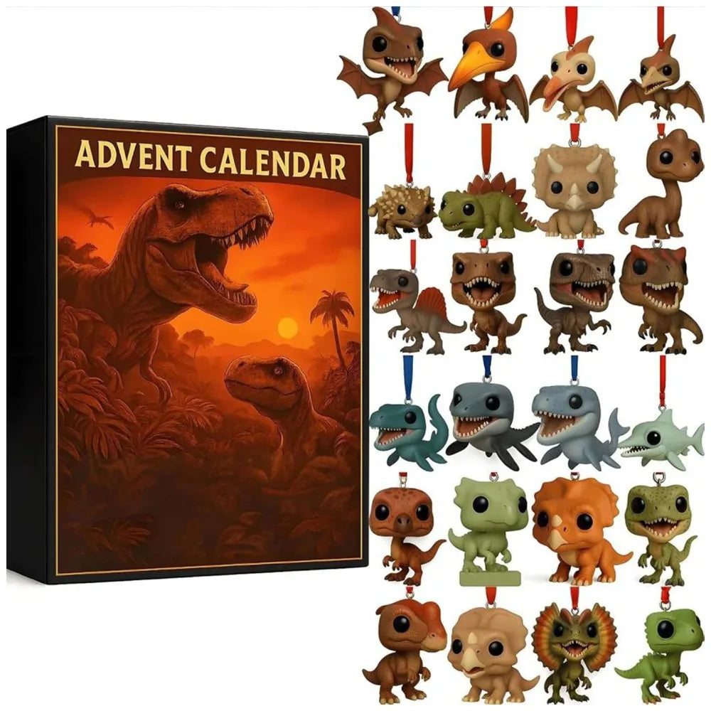 Dinosaur Park 24 Door Advent Calendar Christmas Countdown Surprise Figures Halloween & Christmas Theme