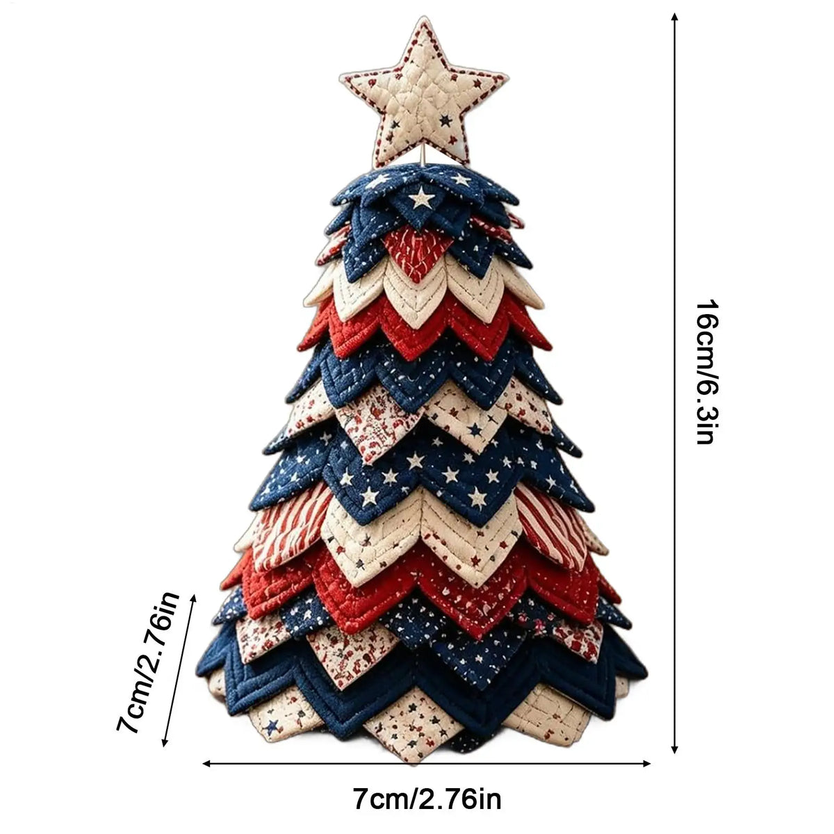 Christmas Tree Quilt Kit DIY Fabric Layered Decoration Sewing Craft Set Handmade Home Mantel Ornament for Adults Beginners Gift