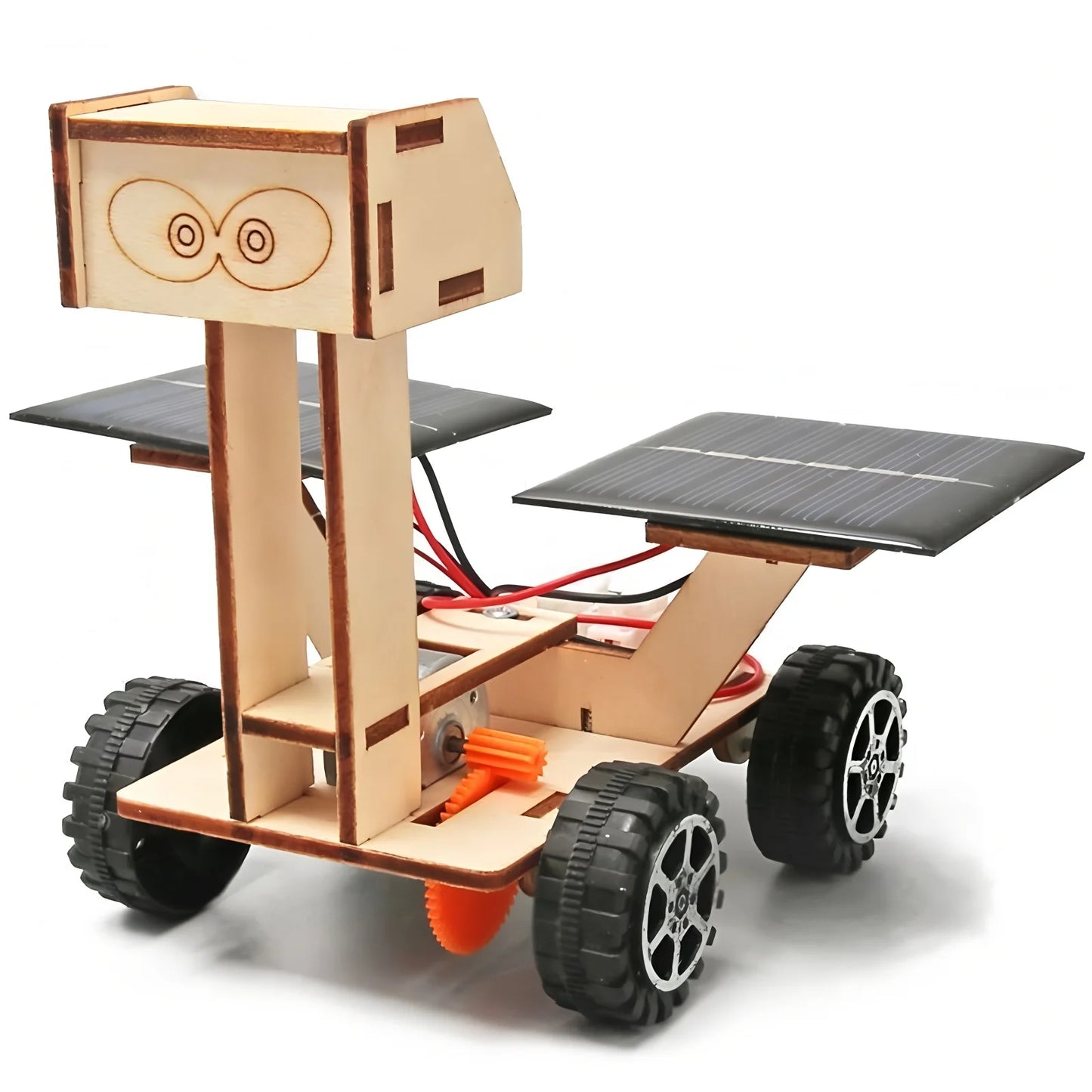 Solar-Powered Lunar Rover DIY 3D Wooden Puzzle Children's Hand-Assembled STEM Science Education Toy Fine Motor Skills Training
