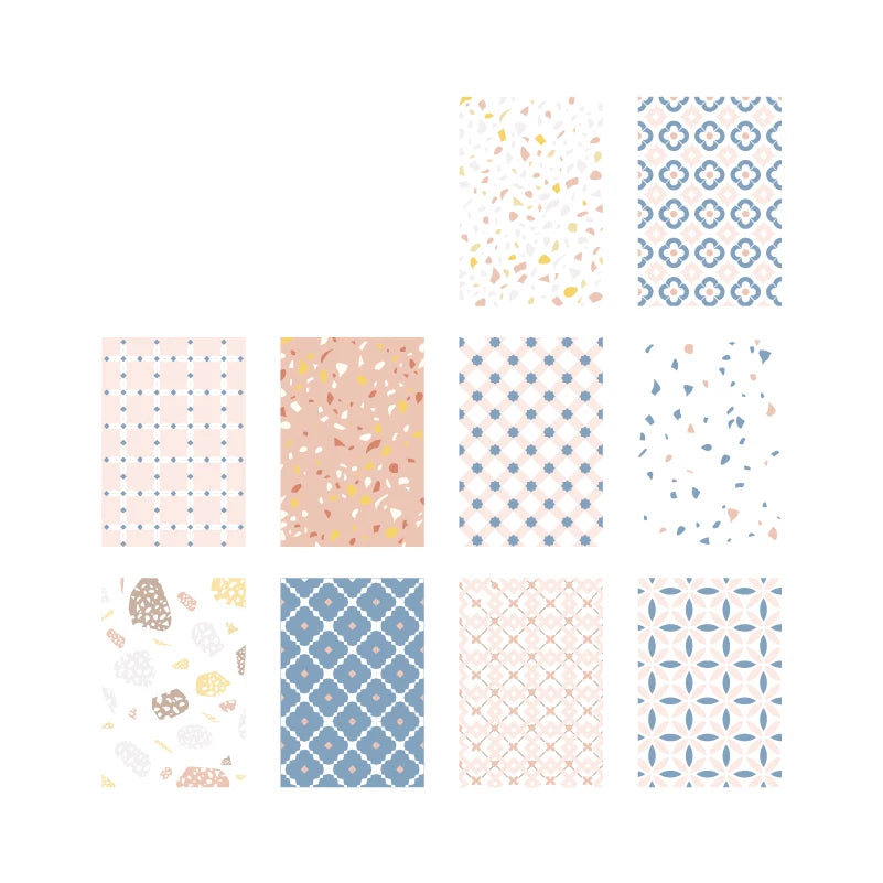 50 Pcs Kawaii Ins Paper Card DIY Decoration Idol Photocard Scrapbooking Diary Background Collage Material Paper Stationery