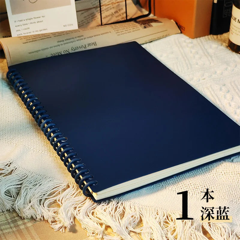 A5 Spiral Loose-Leaf Notebook, DIY Cuttable Binder, 60 Sheets, Blank & Lined Options, Vintage Style for Students & Journaling