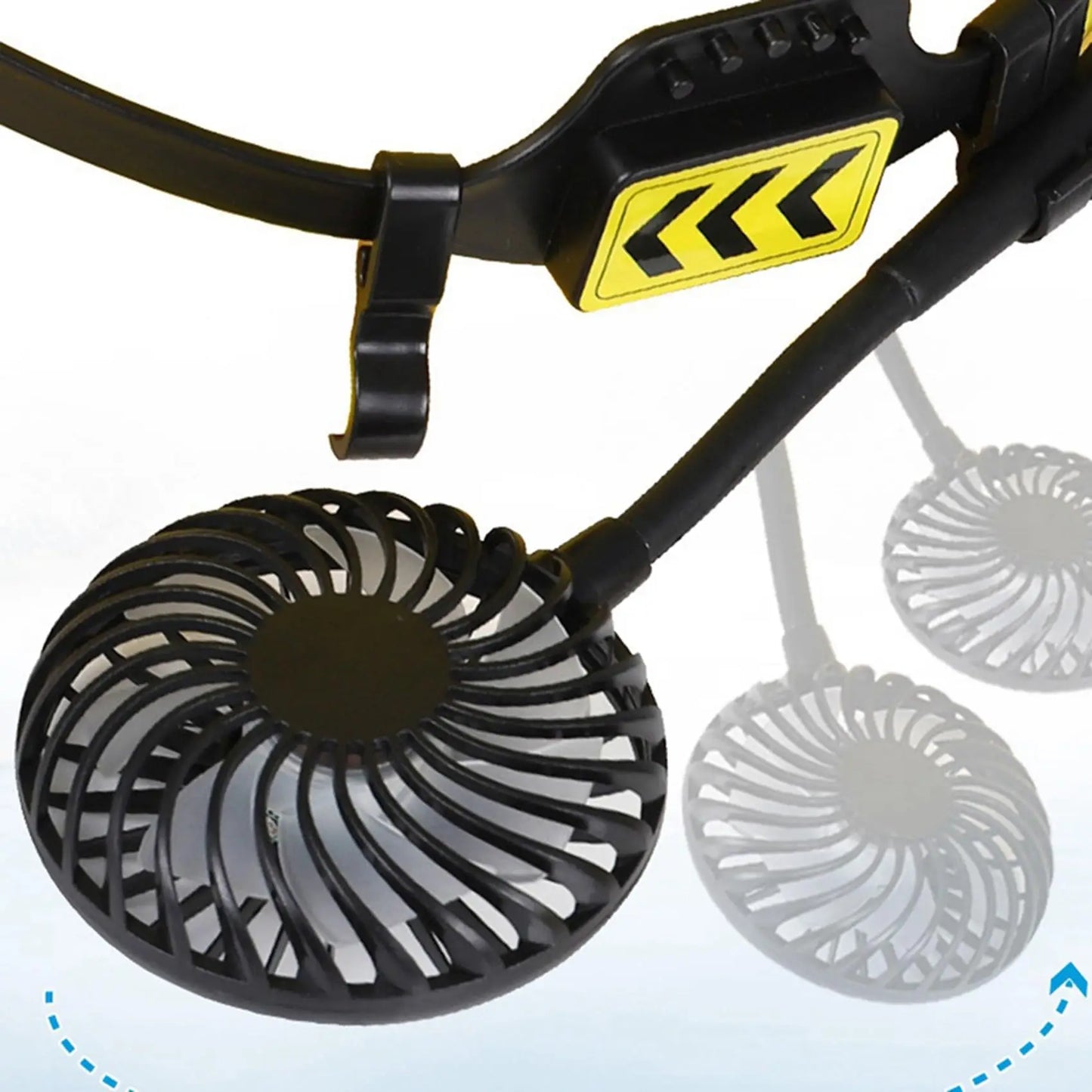 Safety Helmet Fan, 3 Speeds USB Rechargeable Cooling Fan with Night Light, Universal Mount for Hard Hat Summer Work