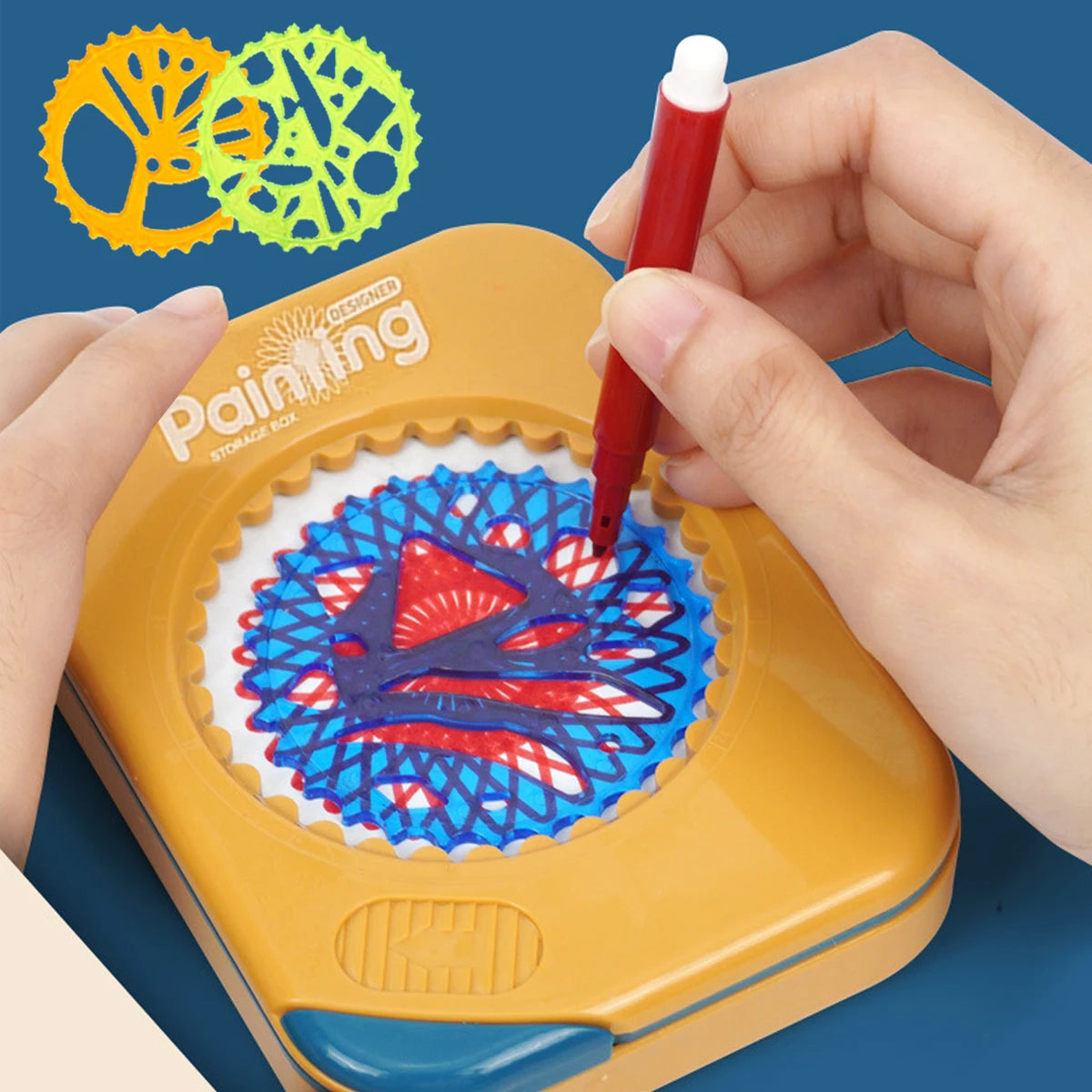 Spirograph Drawing Toys, Geometric Drawing Art Set Classic Gear Design Special-shaped Ruler Creative Painting Template Gifts