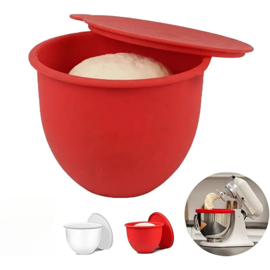 Stand Mixer Silicone Bowl Insert with Lid Dishwasher Microwave Safe Liner Reusable Kitchen Baking Accessory Easy Clean Non-Stick
