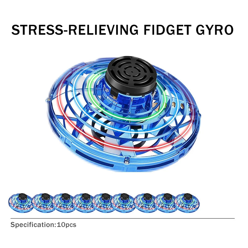 Rechargeable LED Blue Rotating Hover Flying Ball Toy Magic Hand Controlled UFO Induction Levitation Ball Kids Boys Girls Indoor