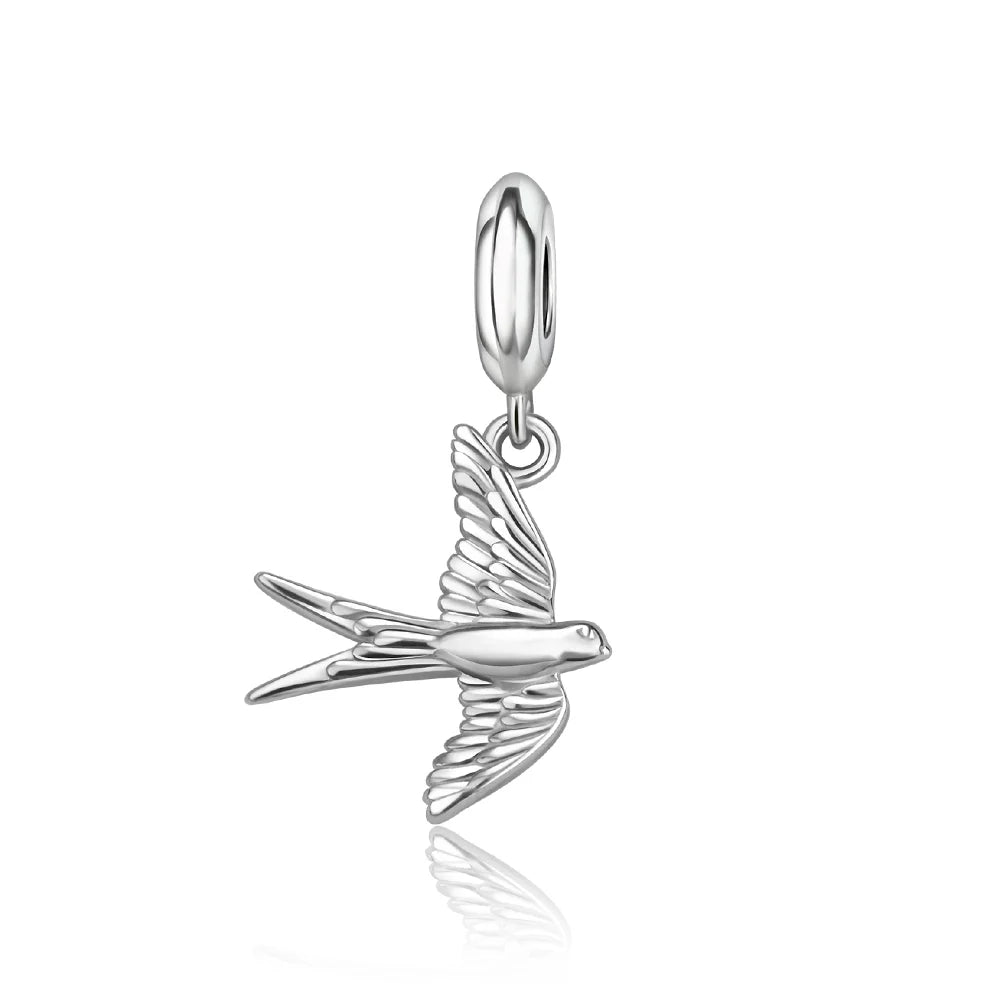 2026 S925 Silver Plated Paved Golden Ring Charm Luxury Stone Shell Nature Strength Cowboy Textured Safety Chain Fine Jewelry