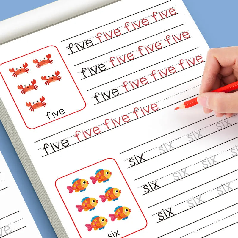 32-Page Children's Handwriting Practice Book, English Alphabet Letters, Tracing and Writing Pen Control Training Book, Children's Early Education Workbook, Learning to Write, Suitable for Home and School Writing Aids