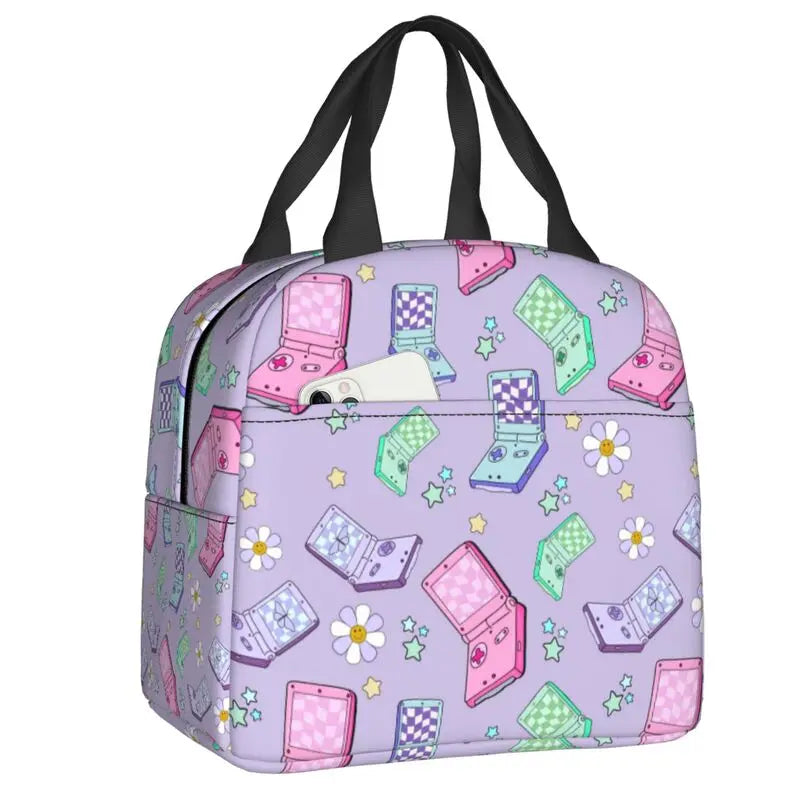 Custom Tamagotchies Cartoon Insulated Lunch Tote Bag for Women Resuable Cooler Thermal Bento Box Kids School Children