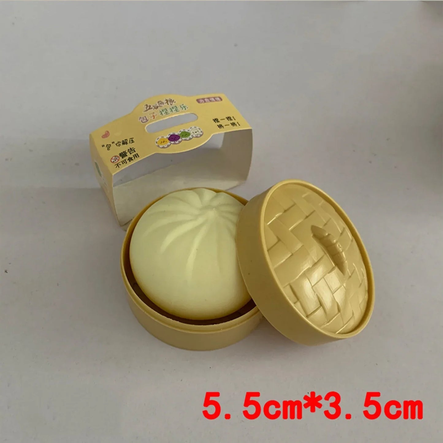 Colorful Dumpling Squishes Stress Balls Fidget Sensory Toys Simulation Food Squishies Bun With Steamer Dough Ball Gifts