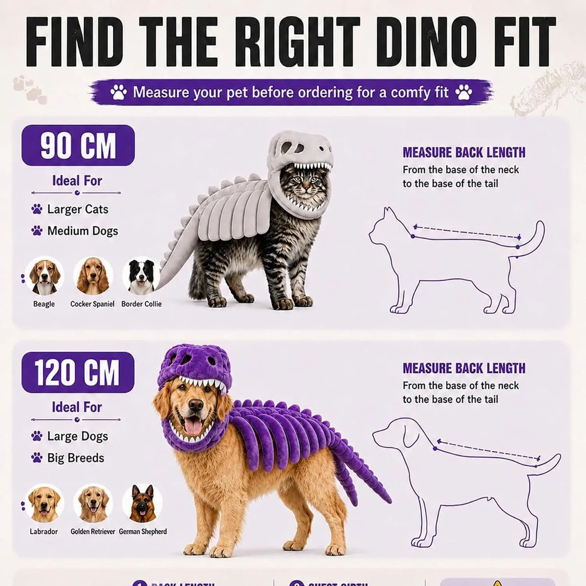 Funny Dinosaur Skeleton Pet Costume for Dogs Cats Soft Plush T-Rex Hood Halloween Cosplay Party Puppy Kitten Apparel Outfit