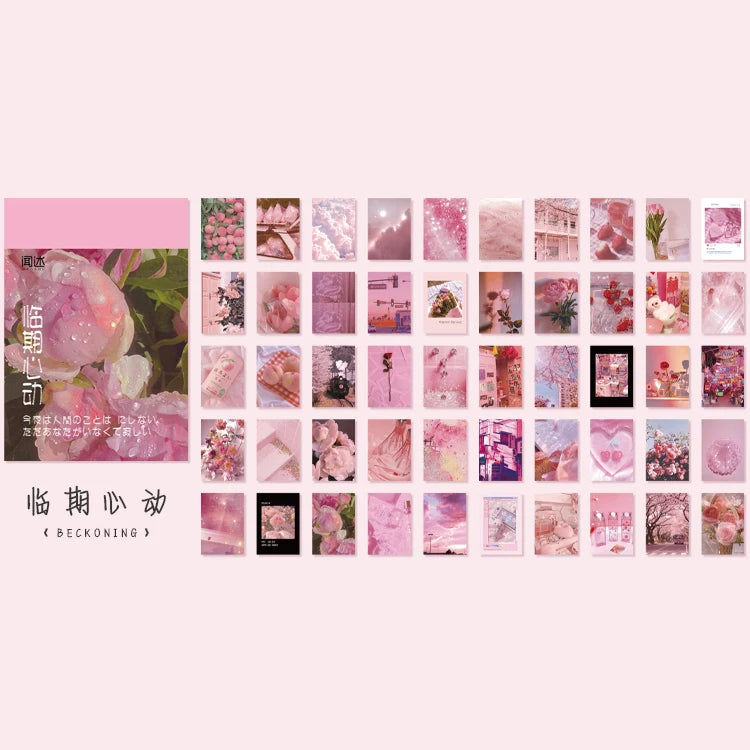 Yoofun 50 Sheets Natural Scenery&Art Paintings Stationery Stickers Book Aesthetic Landscape Cute Scrapbooking Planner Journaling