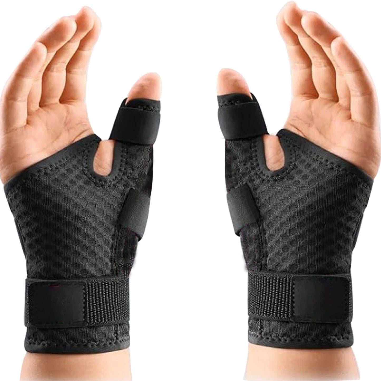 Thumb Sprain Protect Wrist Brace Breathable Compression Support Splint for Tendonitis Arthritis Pain Relief Sports Injury