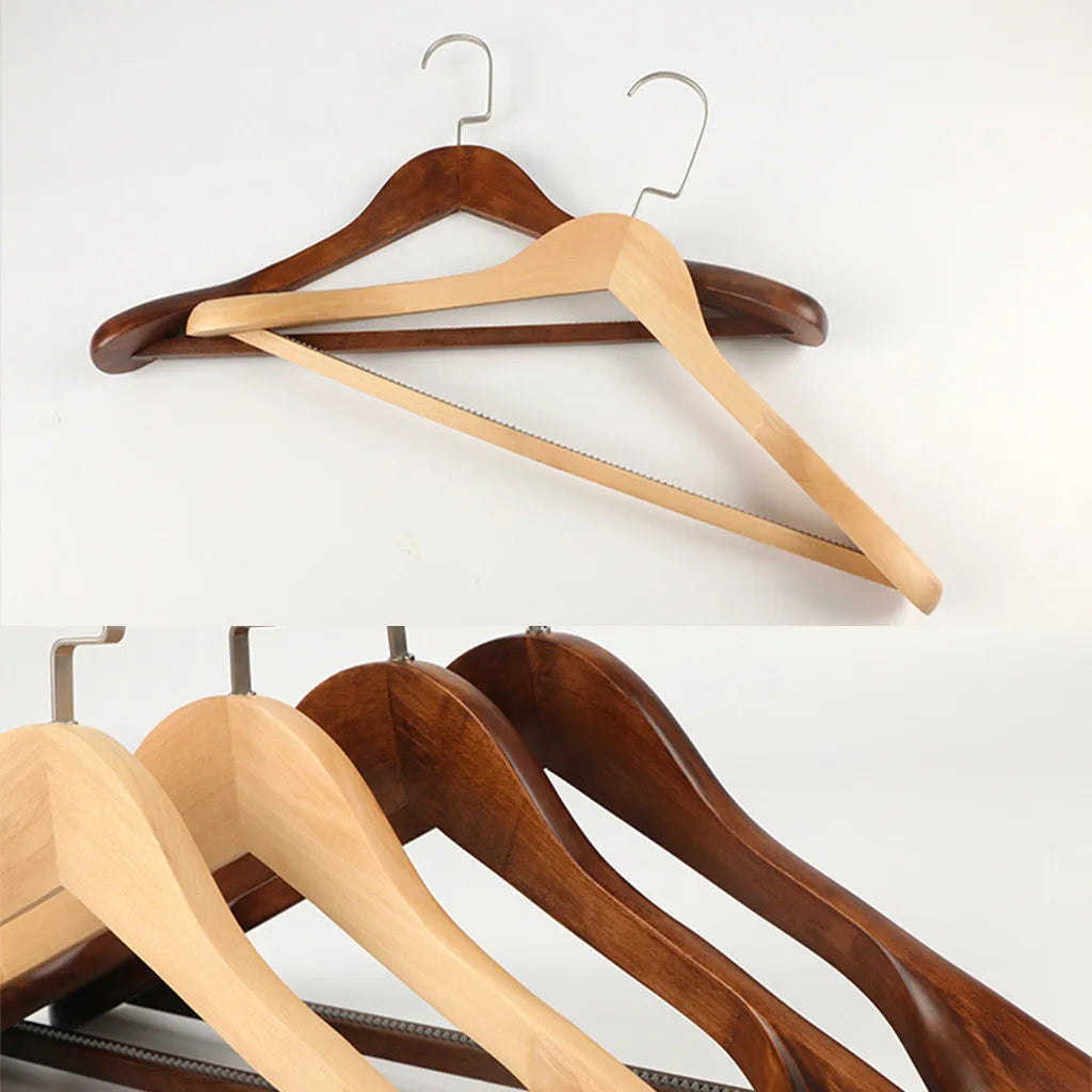 High-Grade Wide Shoulder Wooden Plastic Hanger Suit Hanger Seamless Clothe Hanger Wardrobe Storage Rack Household Hanger Quality