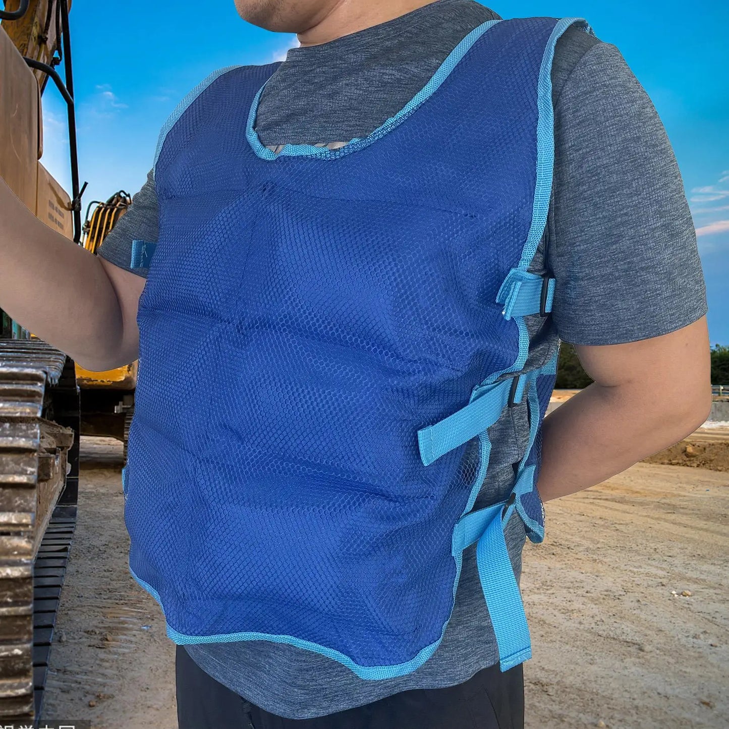 Ice Vest Cooling Safety Vest Outdoor High Temperature Clothing Adjustable Cool Jacket Summer Outdoor Ice Pack Cooling Vest