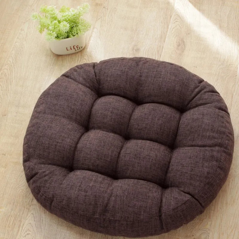 Spring Summer Large Floor Seat Cushion Thickened Tatami Chair Seat Pillow Pad Tufted Round Big Pillows Chair Pad Ottoman Poufs