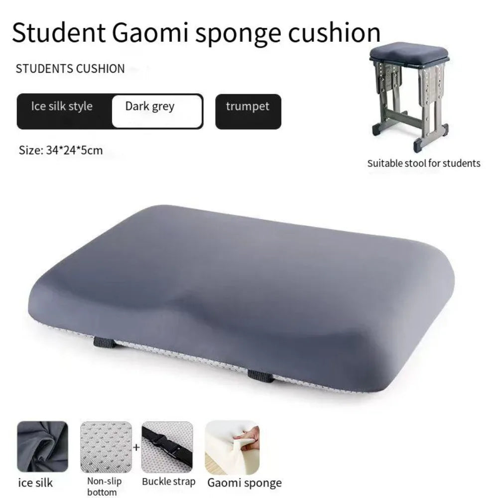 Thickened High-density Sponge Chair Cushion in Summer, Student Seat Cushion, Classroom Stool Seat Cushion, Fart Pad and Butt Pad