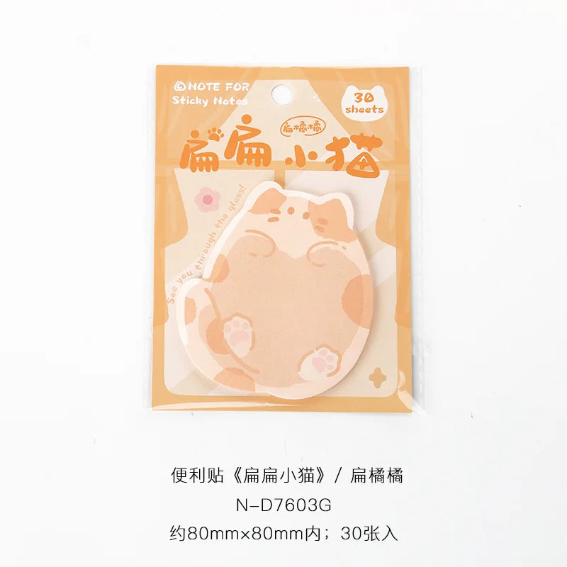 Korean Stationery Kawaii Cartoon Cat Sticky Memo Post Pad Marker It Note Planner Stickers Cute Office Supplies School Supplies