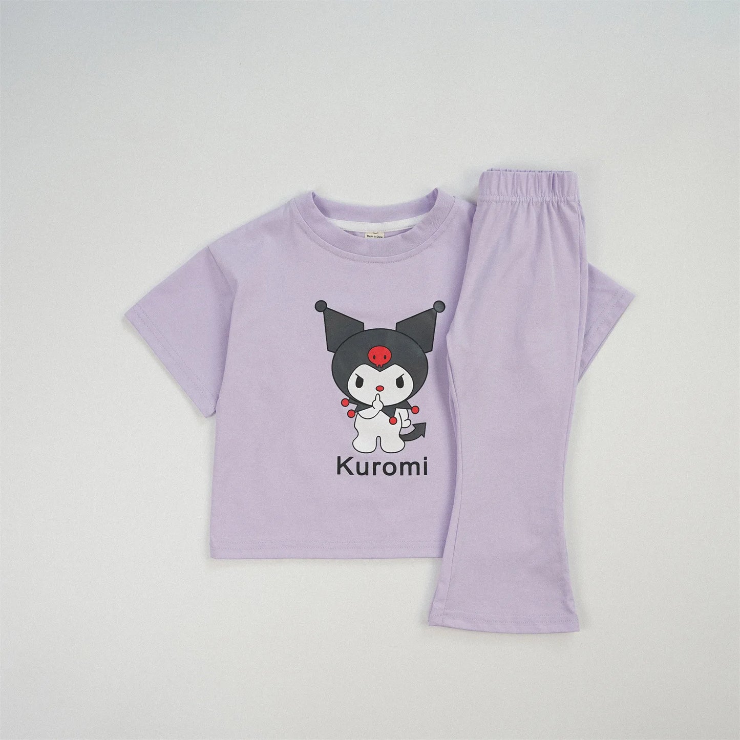 Summer Baby Girl Clothes Set Children Sanrio Cinnamoroll Cartoon Print T-shirt and Long 2Pcs Suit Kid Shorts Sleeve Tracksuit