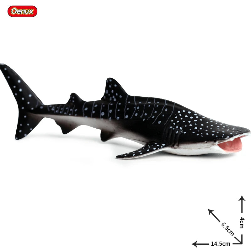 Oenux Ocean Animals Action Figures Sealife Shark Whare Megalodon Model Figurines PVC Home Decoration Kid Cognitive Education Toy