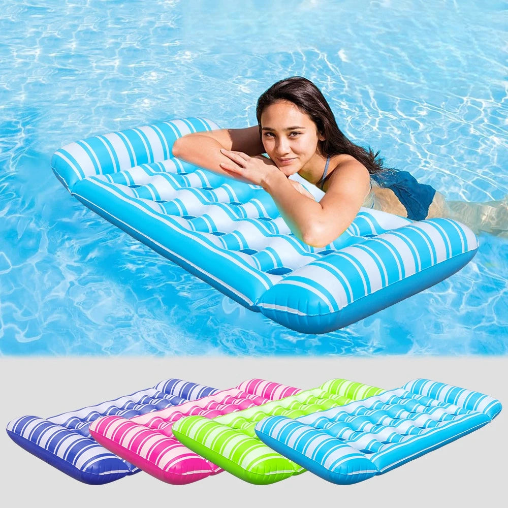 1pc Summer Foldable Water Hammock Inflatable Sea Mattress PVC Floating Sleeping Bed Chair Swimming Pool Beach Lounger Adult Buoy