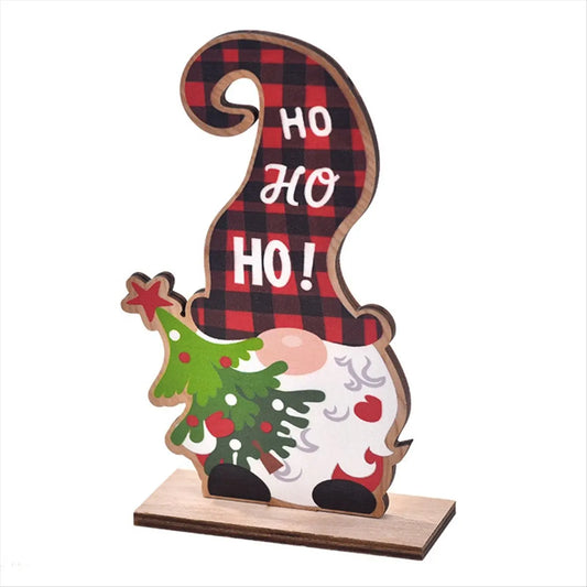 [N84R] Christmas Desktop Decoration --Santa-Claus Christmas Decorations Christmas Wooden Ornaments 4 Style