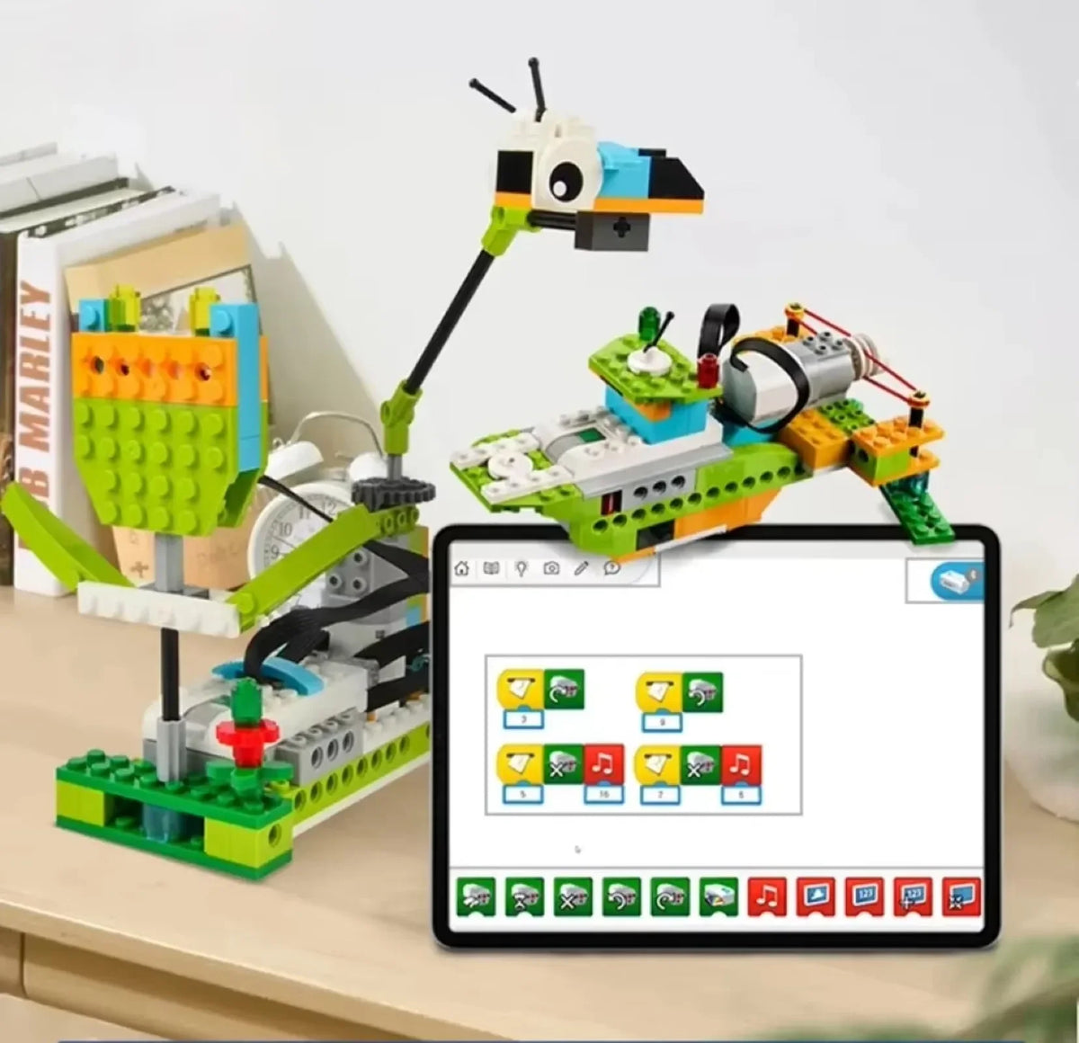 Core Programming Kit STEM Building Blocks Kit with Bluetooth for Kid Robotics Learning Toy Compatible with Major Brands