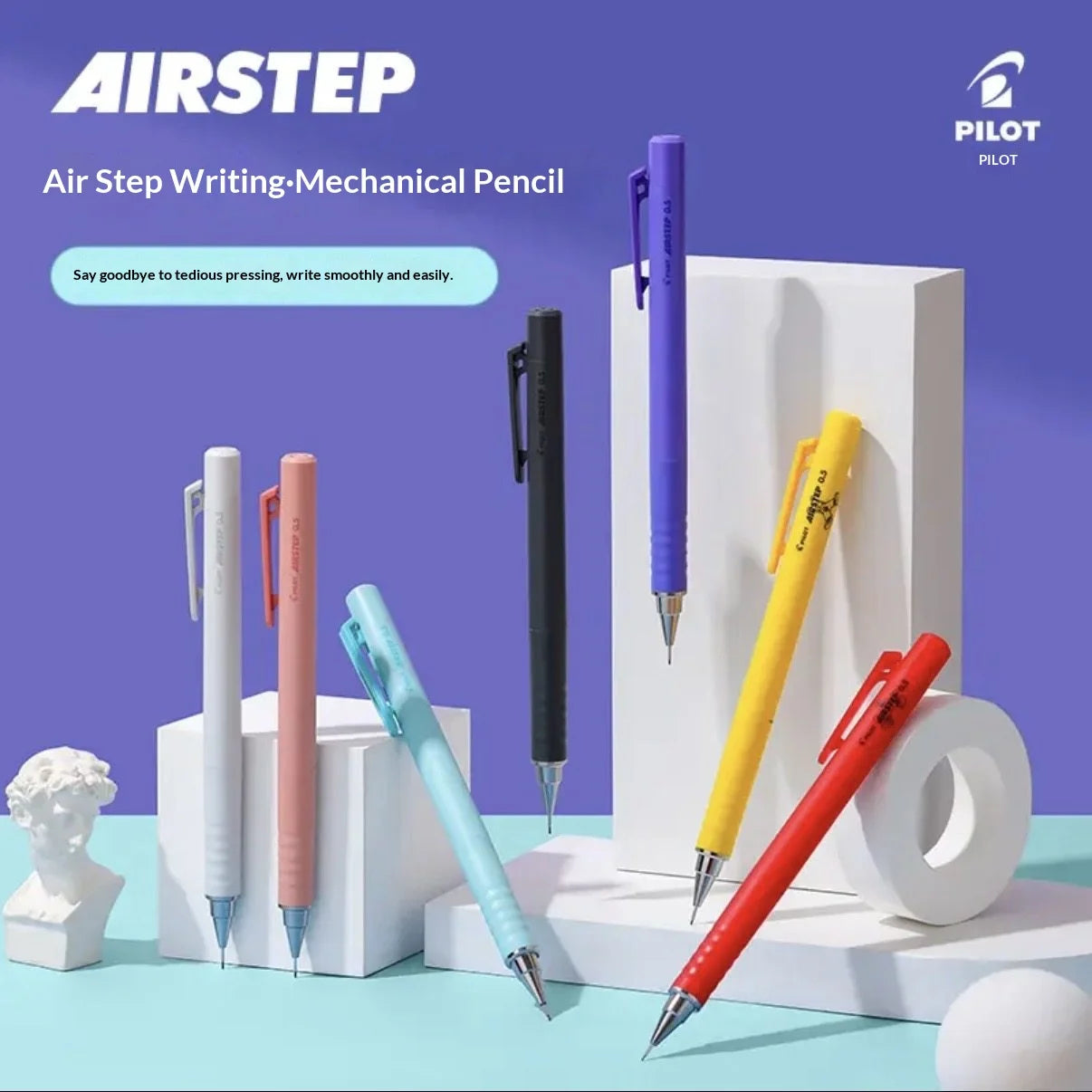 PILOT AIRSTEP Pencil HAS-15 New Function Mechanical Pencil,0.5mm Limited Edition Color Pen Body Students Children Stationery Pen