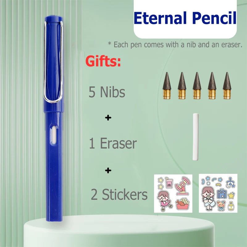 HB Eternal Pencil Mechanical Pencils no need to Sharpen Easy to Wipe Cute DIY Kawaii Korean Stationery School Supplies for Child