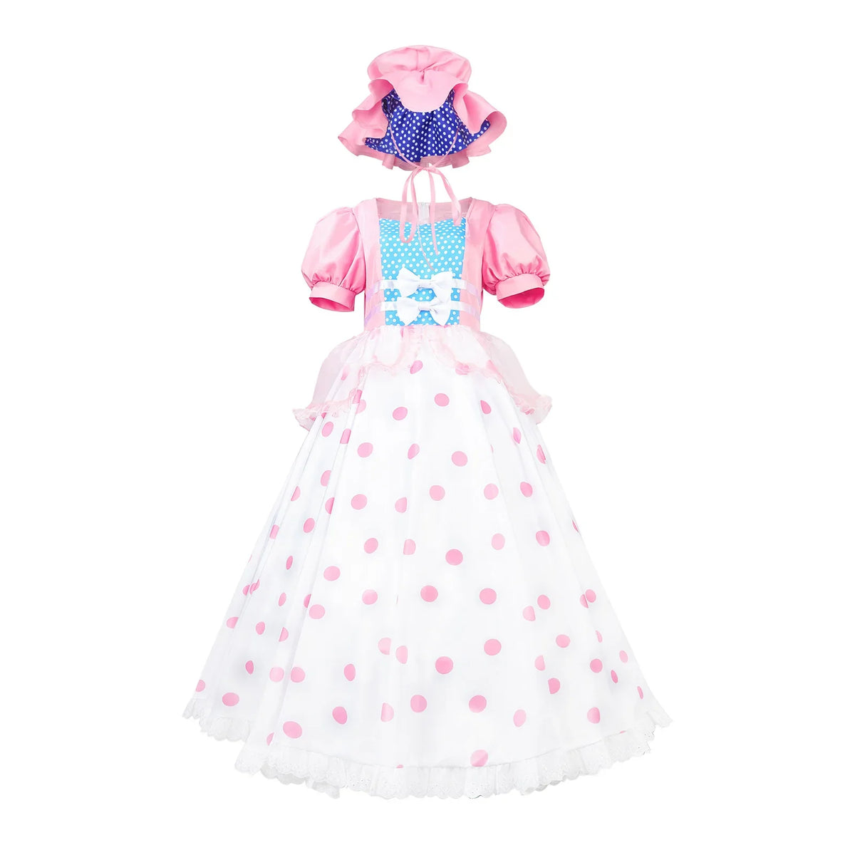 Anime Bo Peep Cosplay Costume Women Girls Dress Outfits with Hat Halloween Carnival Party Disguise Suit