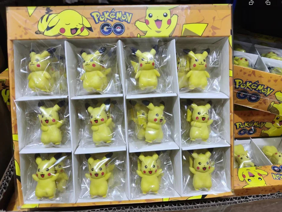 36pcs Pokemon Eraser Cartoon Anime Figure Pikachu Student School Stationery Supplies For Children 3d Erasers Toys Birthday Gift
